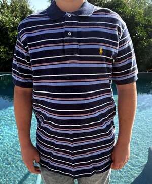 Polo by Ralph Lauren Striped Polo Shirt Size L